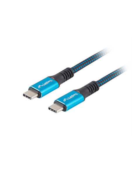 Lanberg CA-CMCM-45CU-0005-BK cable USB USB4 Gen 2x2 0,5 m USB C Negro, Azul