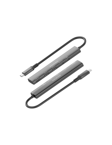 AISENS ASUC-5P022-GR base para portátil y replicador de puertos Alámbrico USB 3.2 Gen 1 (3.1 Gen 1) Type-C