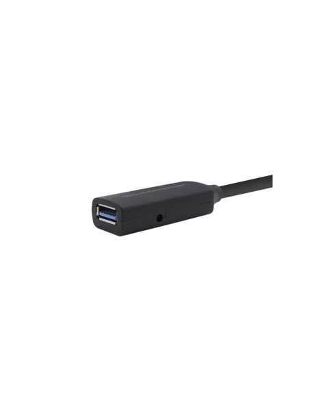 AISENS Cable USB 3.0 Prolongador con amplificador y alim., Tipo A/M-A/H, Negro, 15m
