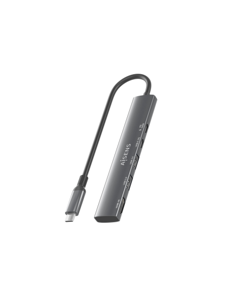 AISENS ASUC-5P022-GR base para portátil y replicador de puertos Alámbrico USB 3.2 Gen 1 (3.1 Gen 1) Type-C