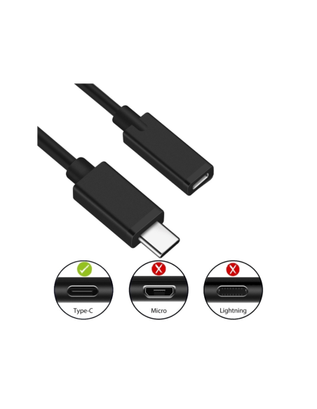 Ewent EC1037 cable USB USB 2.0 1,8 m USB C Negro