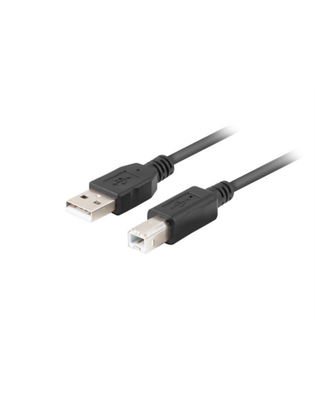 Lanberg CA-USBA-15CU-0010-BK cable USB USB 2.0 1 m USB B Negro