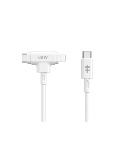 HYPER HyperJuice cable USB USB 2.0 1,5 m USB C USB C/Lightning Blanco