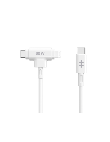 HYPER HyperJuice cable USB USB 2.0 1,5 m USB C USB C/Lightning Blanco