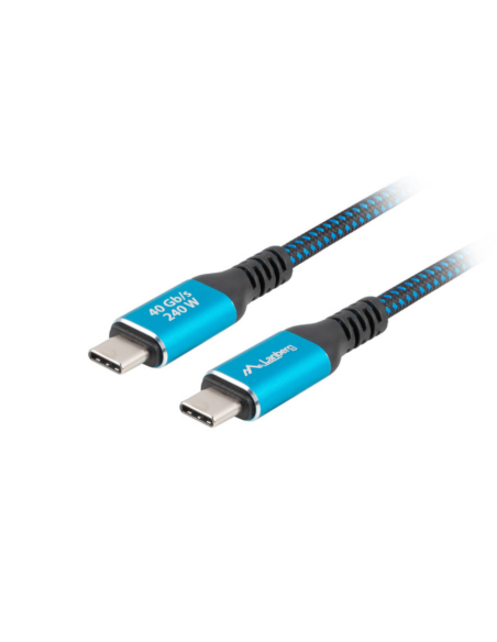 Lanberg CA-CMCM-45CU-0020-BK cable USB USB 3.2 Gen 2 (3.1 Gen 2) 2 m USB C Negro, Azul