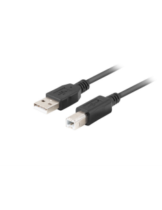 Lanberg CA-USBA-15CU-0010-BK cable USB USB 2.0 1 m USB B Negro