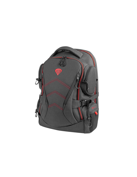 GENESIS Pallad 550 43,9 cm (17.3") Mochila Negro, Rojo