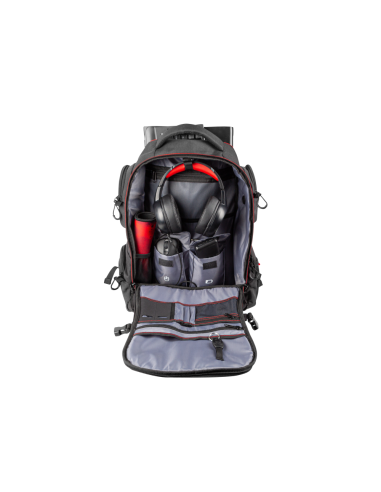 GENESIS Pallad 550 43,9 cm (17.3") Mochila Negro, Rojo