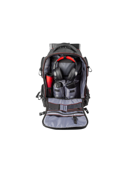 GENESIS Pallad 550 43,9 cm (17.3") Mochila Negro, Rojo