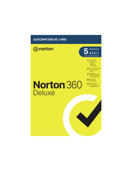 Norton 360 Deluxe Seguridad de antivirus Base Español 1 licencia(s) 1 año(s)