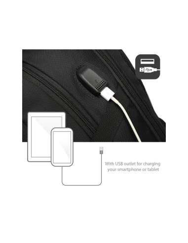 Ewent EW2526 maletines para portátil 39,6 cm (15.6") Mochila Negro