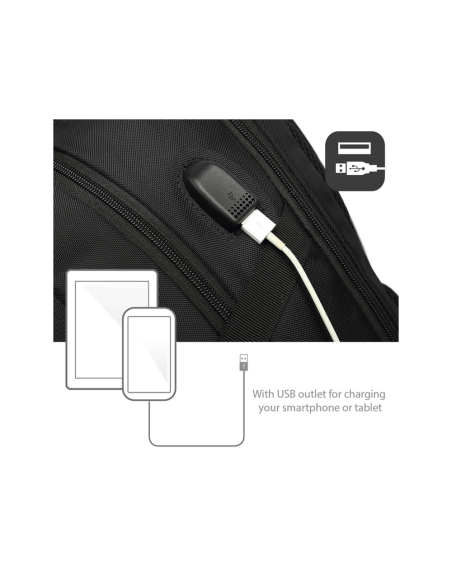 Ewent EW2526 maletines para portátil 39,6 cm (15.6") Mochila Negro