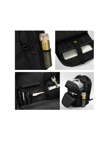 Ewent EW2526 maletines para portátil 39,6 cm (15.6") Mochila Negro