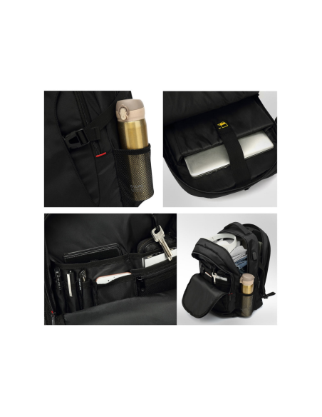 Ewent EW2526 maletines para portátil 39,6 cm (15.6") Mochila Negro