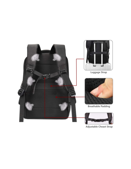 Ewent EW2526 maletines para portátil 39,6 cm (15.6") Mochila Negro