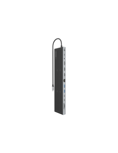 AISENS USB-C Dock 13 en 1, USB-C A 2xHDMI, 1xDisplayPort, 1xRJ45, 3xUSB-A, 2xUSB-C, 1xUSB-C PD, 1xSD, 1xMicro SD, 1xAudio, 1xRan