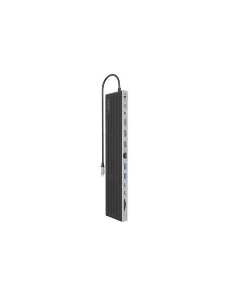 AISENS USB-C Dock 13 en 1, USB-C A 2xHDMI, 1xDisplayPort, 1xRJ45, 3xUSB-A, 2xUSB-C, 1xUSB-C PD, 1xSD, 1xMicro SD, 1xAudio, 1xRan
