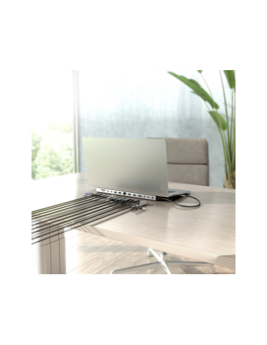 AISENS USB-C Dock 13 en 1, USB-C A 2xHDMI, 1xDisplayPort, 1xRJ45, 3xUSB-A, 2xUSB-C, 1xUSB-C PD, 1xSD, 1xMicro SD, 1xAudio, 1xRan