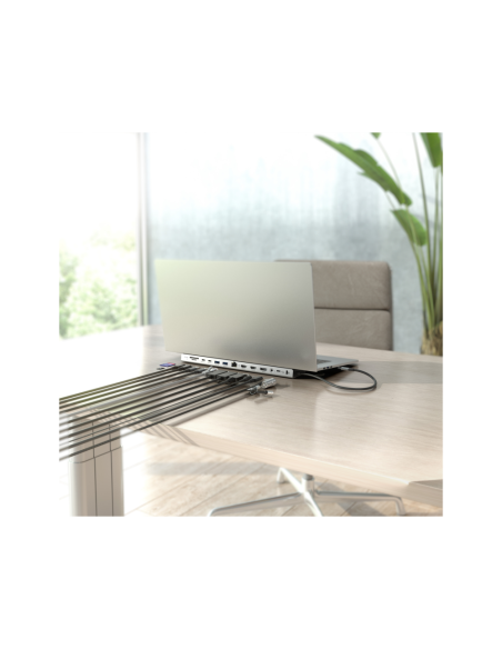 AISENS USB-C Dock 13 en 1, USB-C A 2xHDMI, 1xDisplayPort, 1xRJ45, 3xUSB-A, 2xUSB-C, 1xUSB-C PD, 1xSD, 1xMicro SD, 1xAudio, 1xRan