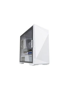 Zalman Z1 Iceberg White - mATX Mid Tower PC Case/Pre-installed fan 2 x 120mm in Mini Tower Blanco