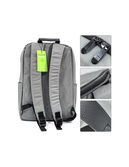 Ewent EW2538 maletines para portátil 40,9 cm (16.1") Mochila Gris