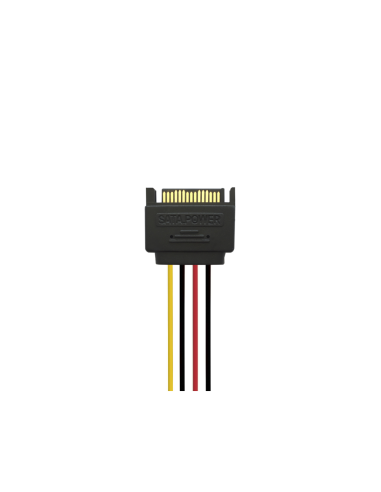 AISENS A131-0353 cable de SATA 0,2 m SATA de 15 pines 2 x SATA de 15 pines Negro, Rojo, Amarillo