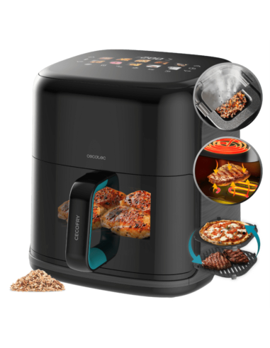 Cecotec Cecofry&Grill Smokin'Prime 6500 Sencillo 6,5 L Independiente 2200 W Freidora de aire caliente Negro