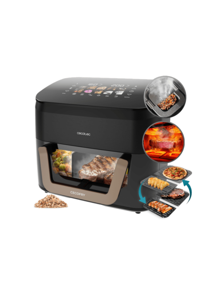 Cecotec Cecofry&Grill Smokin' 11000 Plus Sencillo 11 L Independiente 2900 W Freidora de aire caliente Negro