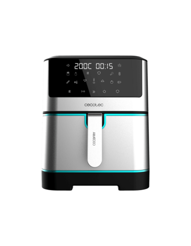 Cecotec Cecofry Supreme 8000 Sencillo 8 L Independiente 1800 W Freidora baja en grasa Negro, Acero inoxidable