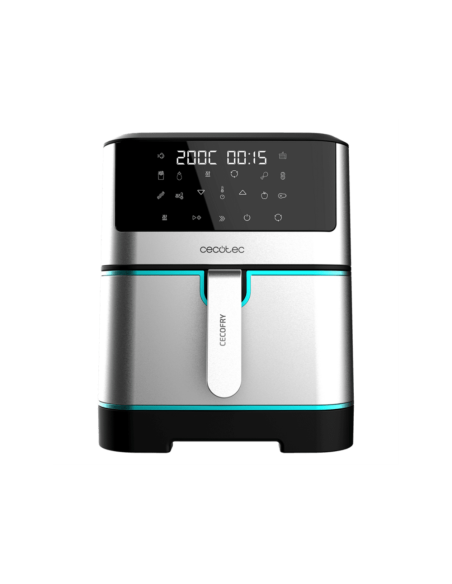 Cecotec Cecofry Supreme 8000 Sencillo 8 L Independiente 1800 W Freidora baja en grasa Negro, Acero inoxidable