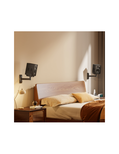 AISENS Soporte Universal De Pared Giratorio E Inclinable Para Altavoces, Negro