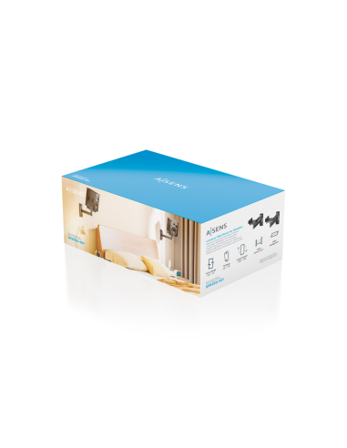 AISENS Soporte Universal De Pared Giratorio E Inclinable Para Altavoces, Negro