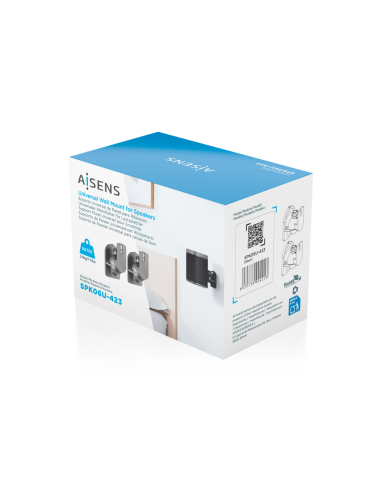 AISENS Soporte Universal De Pared Giratorio E Inclinable Para Altavoces, Negro