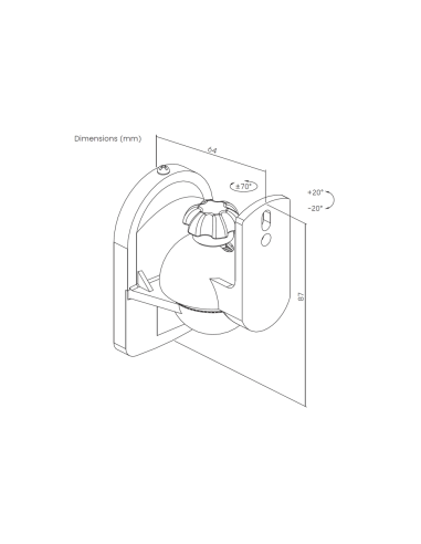 AISENS Soporte Universal De Pared Giratorio E Inclinable Para Altavoces, Negro