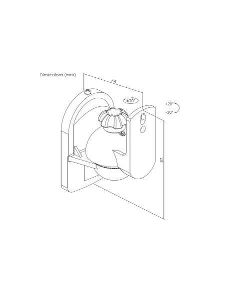 AISENS Soporte Universal De Pared Giratorio E Inclinable Para Altavoces, Negro