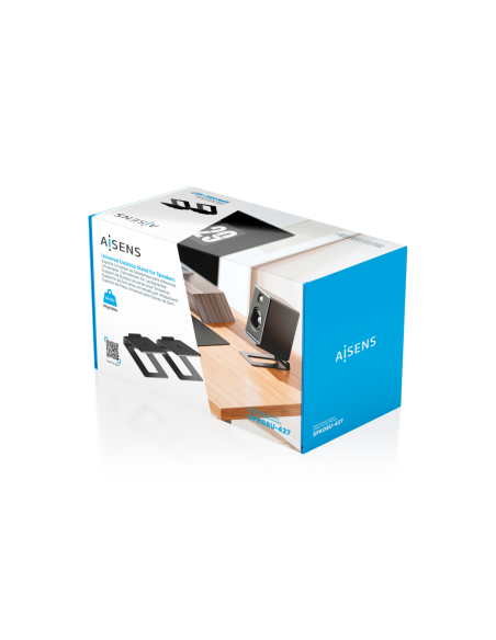 AISENS Soporte Universal De Sobremesa Para Altavoces, Negro