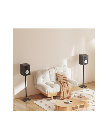 AISENS Soporte Universal De Suelo Giratorio E Inclinable Para Altavoces, Negro