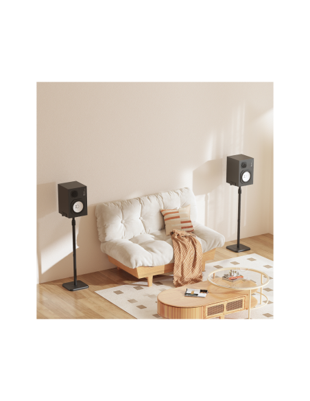 AISENS Soporte Universal De Suelo Giratorio E Inclinable Para Altavoces, Negro