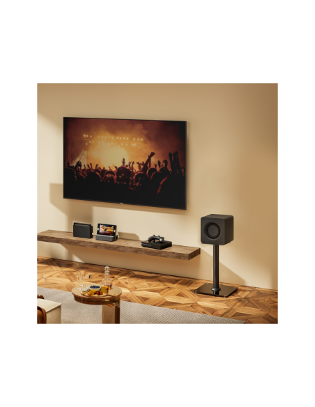 AISENS Soporte Universal De Suelo Para Altavoces, Negro
