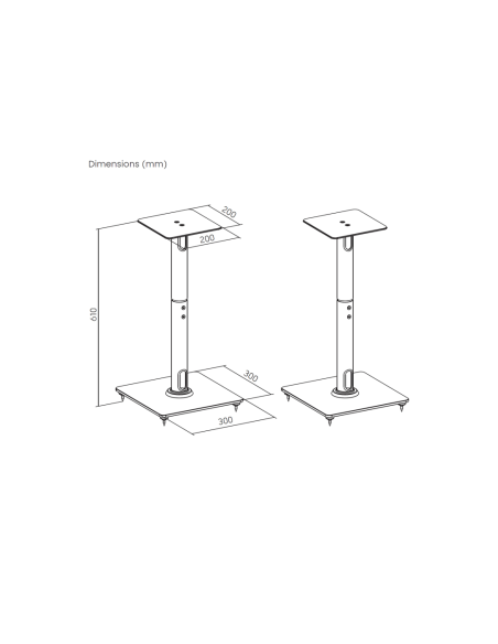 AISENS Soporte Universal De Suelo Para Altavoces, Negro