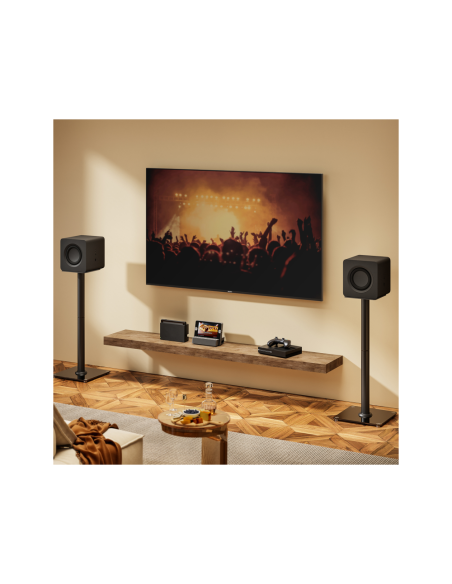 AISENS Soporte Universal De Suelo Para Altavoces, Negro