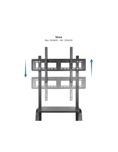 TooQ Coloso Soporte de Suelo con Ruedas para Pantalla 37"-100"