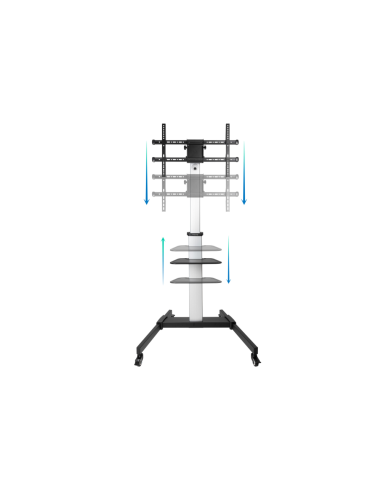 TooQ Hera Soporte de Suelo de Aluminio con Ruedas para Pantalla 37"-86"