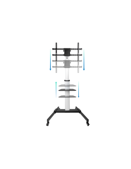 TooQ Hera Soporte de Suelo de Aluminio con Ruedas para Pantalla 37"-86"