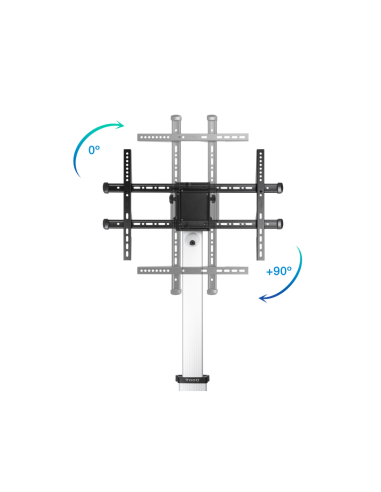TooQ Hera Soporte de Suelo de Aluminio con Ruedas para Pantalla 37"-86"