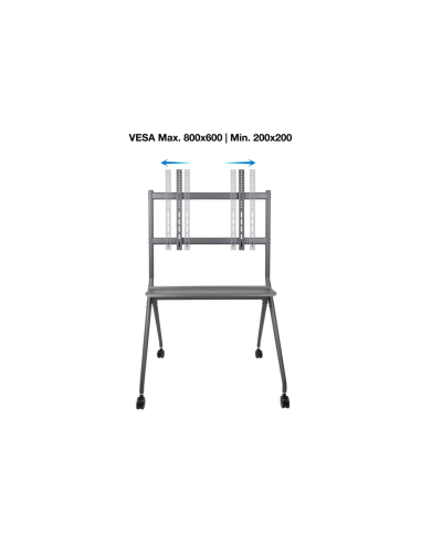 TooQ iSTAND Soporte de Suelo con Ruedas para Pantallas 50"- 86", Gris