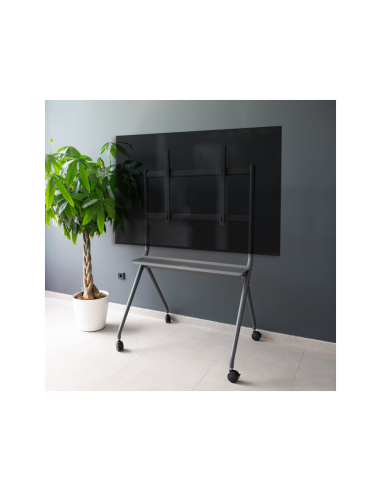 TooQ iSTAND Soporte de Suelo con Ruedas para Pantallas 50"- 86", Gris