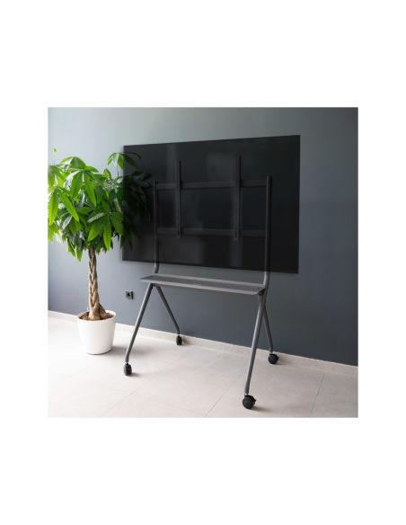TooQ iSTAND Soporte de Suelo con Ruedas para Pantallas 50"- 86", Gris