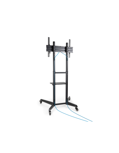 TooQ RAMSÉS Soporte de Suelo con Ruedas para Pantallas 37"- 70", Negro