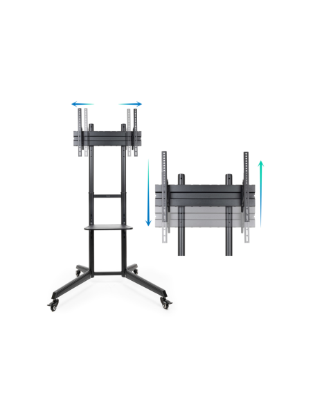 TooQ RAMSÉS Soporte de Suelo con Ruedas para Pantallas 37"- 70", Negro